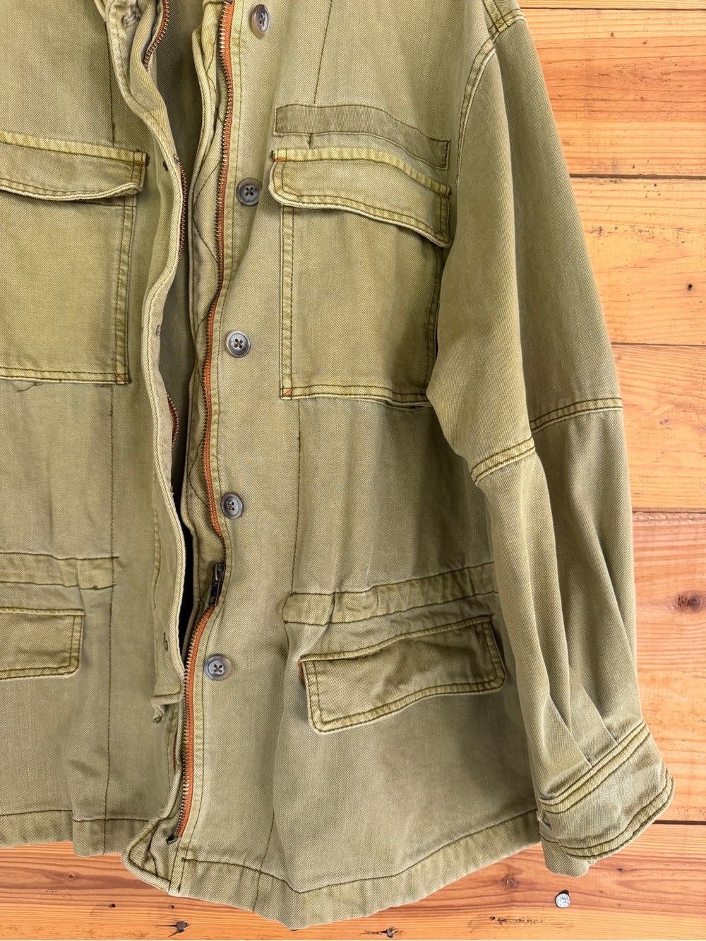 Free People Olive Green Utility Jacket - Picture 6 of 11